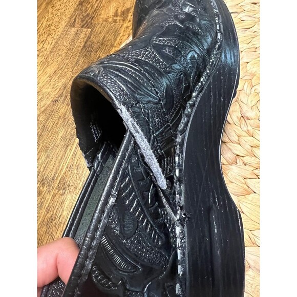 Dansko women leather Paisley Charcoal Black clogs shoes Size / EU 39 - Picture 6 of 10